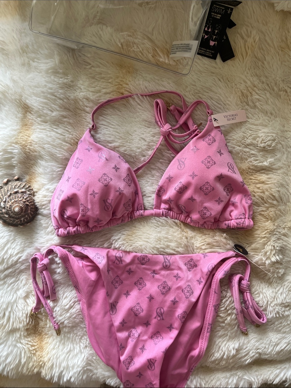 Victoria Secret Pink VS logo bikini